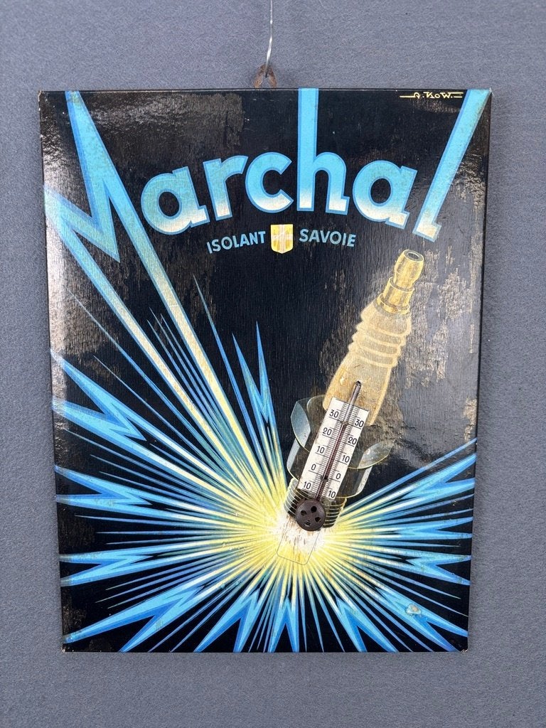SEV Marchal thermometer R plas Paris France, Enlèvement ou Envoi, Comme neuf, Panneau publicitaire