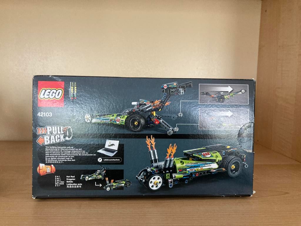 Lego technic Dragster 42103, Ophalen, Zo goed als nieuw, Lego, Technic