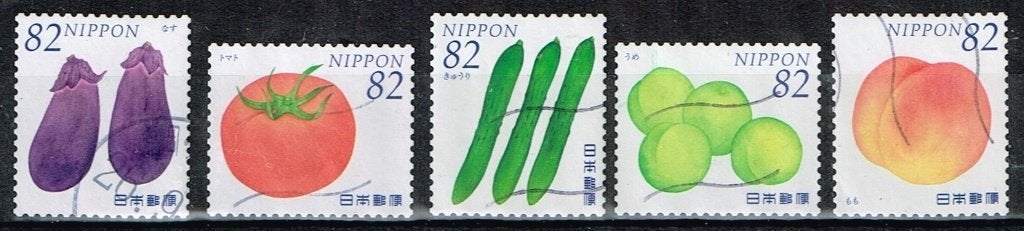Timbres-poste du Japon - K 5985 - fruits et légumes, Envoi, Affranchi, Asie orientale