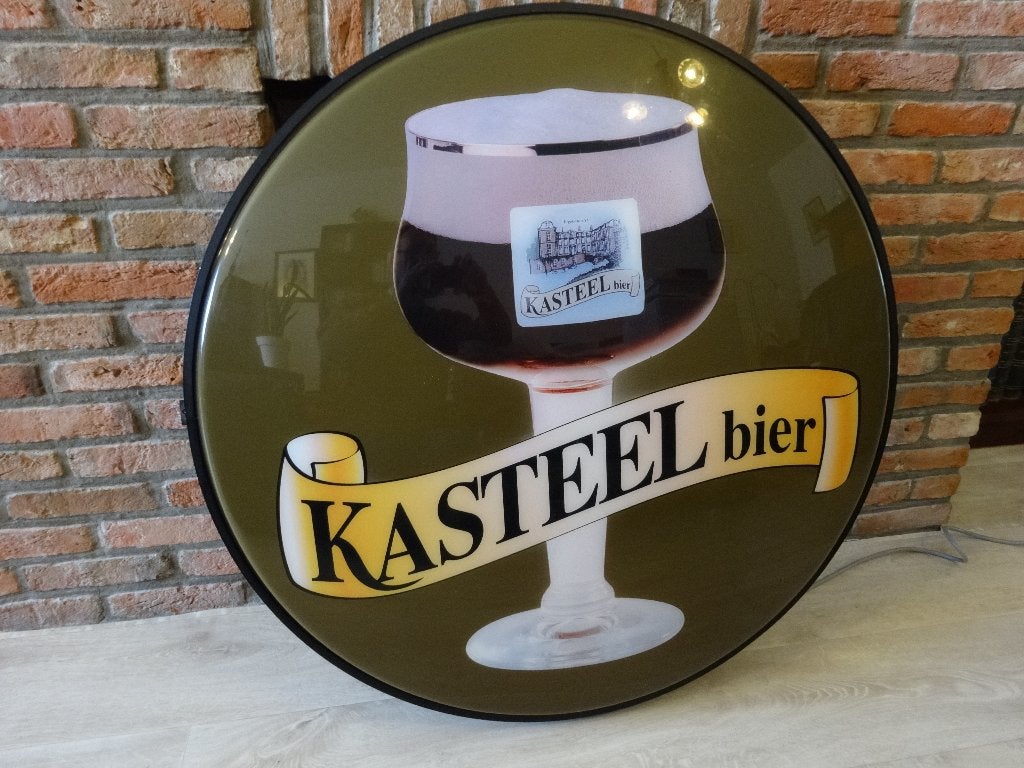 Lichtreclame "Kasteelbier", Verzamelen, Ophalen, Gebruikt, Lichtbak of (neon) lamp