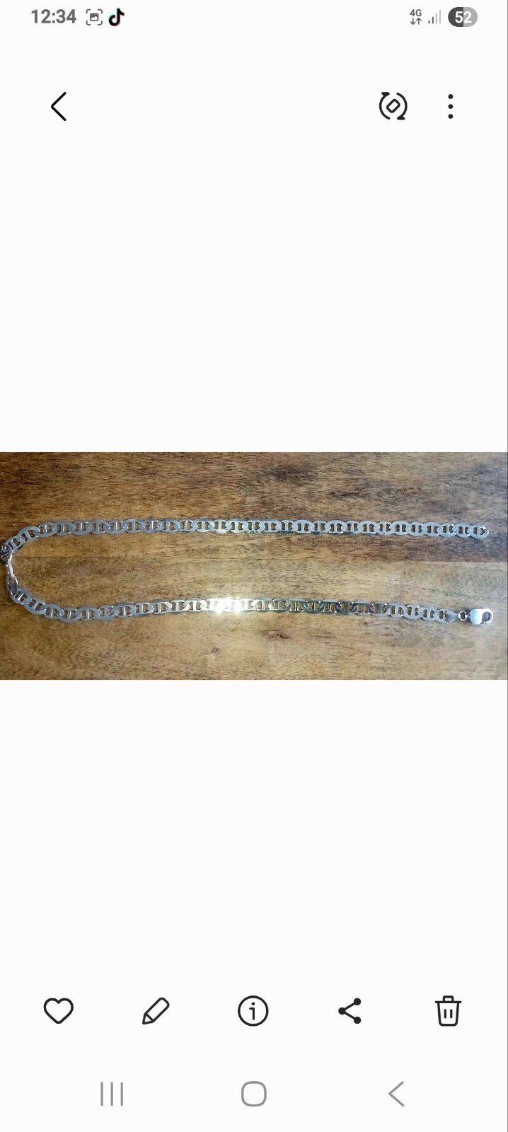 grosse chaîne en argent, Handtassen en Accessoires, Kettingen, Ophalen, Zilver, Zilver