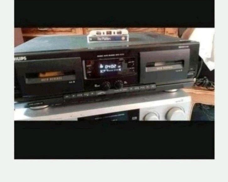 Lecteur à double cassette Philips FC781 avec inversion autom, Enlèvement ou Envoi, Double, Philips