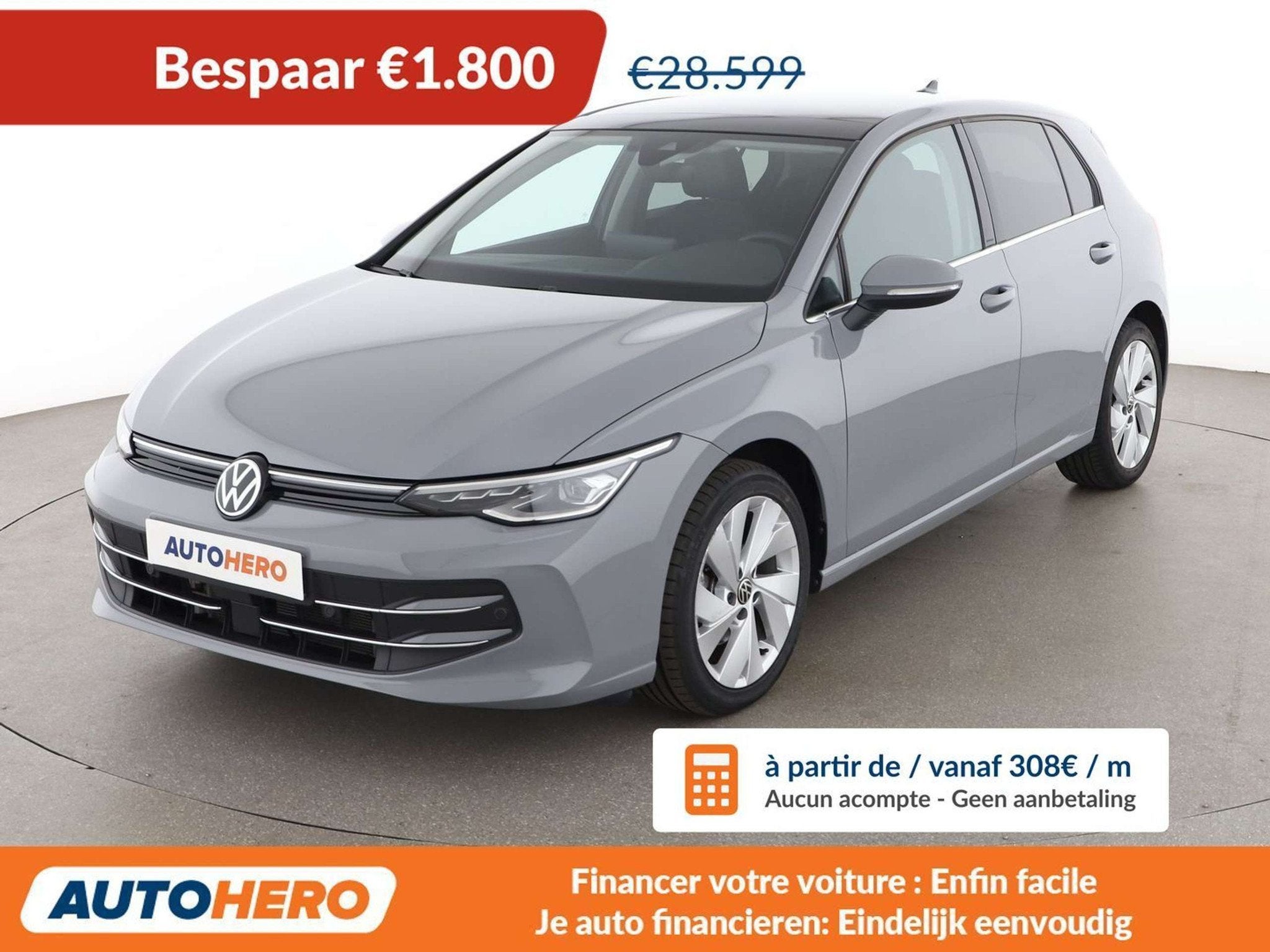Volkswagen Golf 1.5 eTSI Style (automatique), Argent ou Gris, Achat, 110 kW, Noir