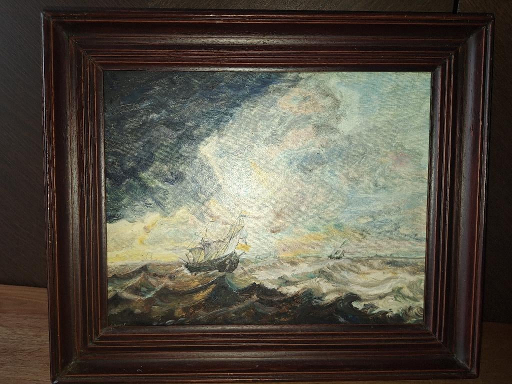 Peinture sur toile encadrée, Ophalen