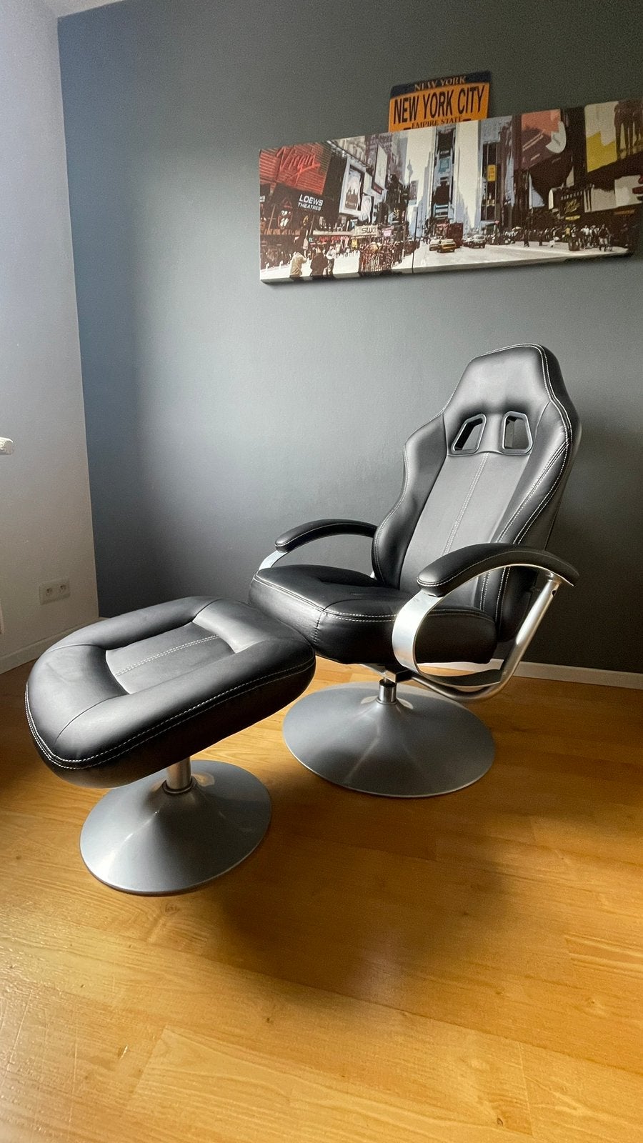 Fauteuil pivotant imitation cuir excellent etat, Enlèvement, Comme neuf, Synthétique, Moderne