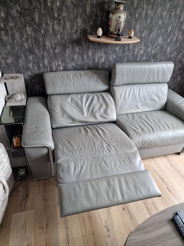 Salon canapé divan cuir 3 places relax + 1 fauteuil relax, Huis en Inrichting, Zetels | Zetels, Ophalen, Leer