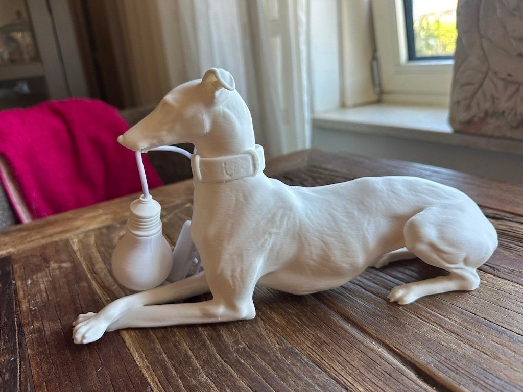windhond whippet greyhound usb lamp, Blanc, Enlèvement ou Envoi