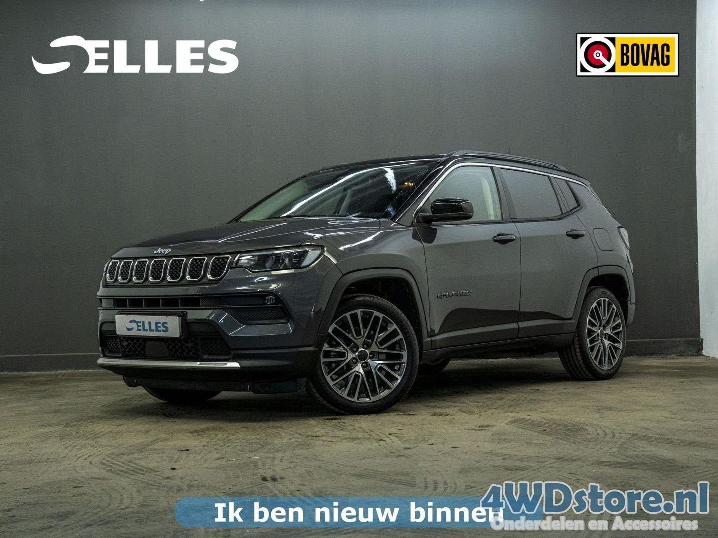 Jeep Compass 4xe 190 Plug-in Hybrid Electric Night Eagle | A, Automaat, Zwart, Compass, 44 g/km