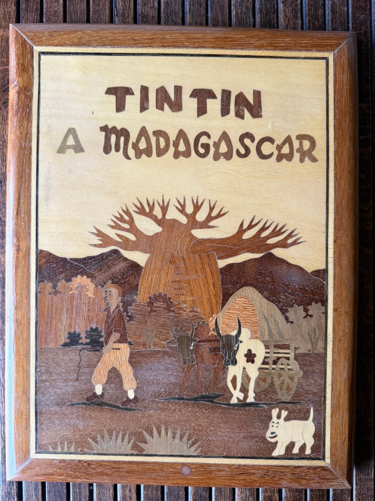 Tableau en bous de tintin, Enlèvement, Comme neuf, Tableau