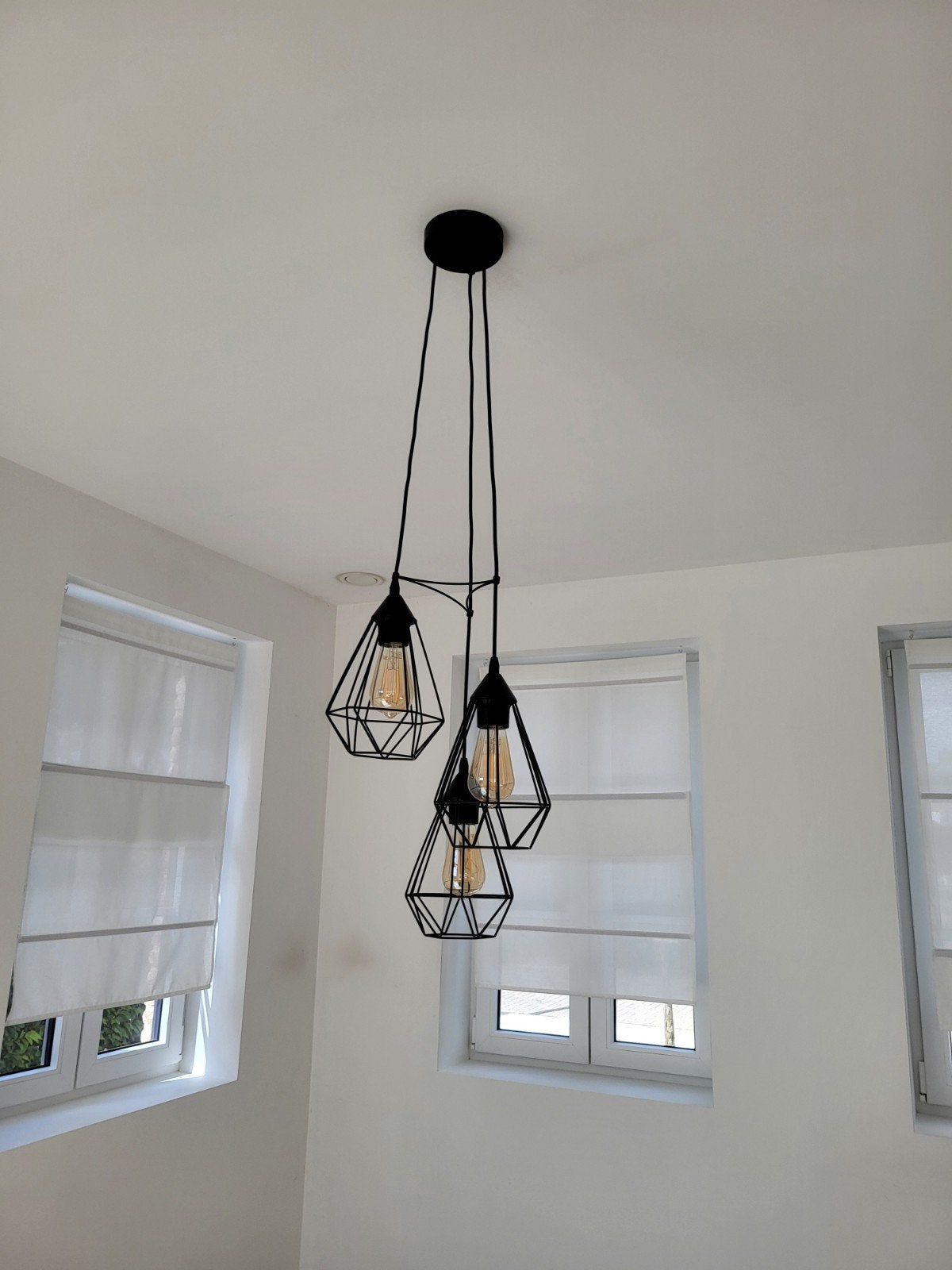 set hanglampen voor living, Ophalen of Verzenden, Zo goed als nieuw, Metaal, E27 (groot)