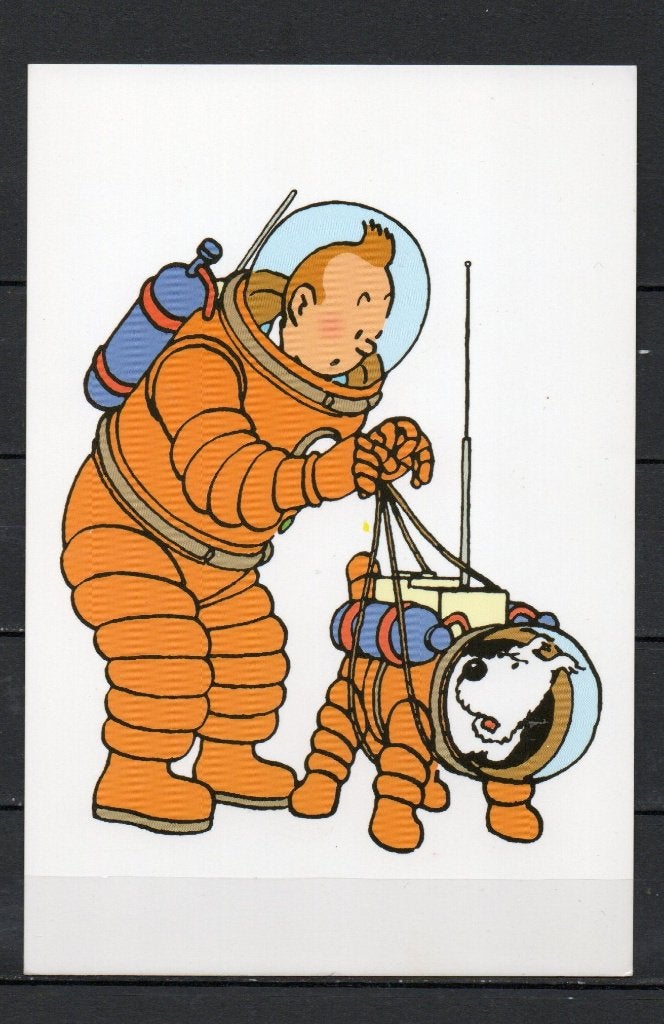 Carte postale : Hergé : Tintin 108 - On a marché sur la lune, Collections, Enlèvement