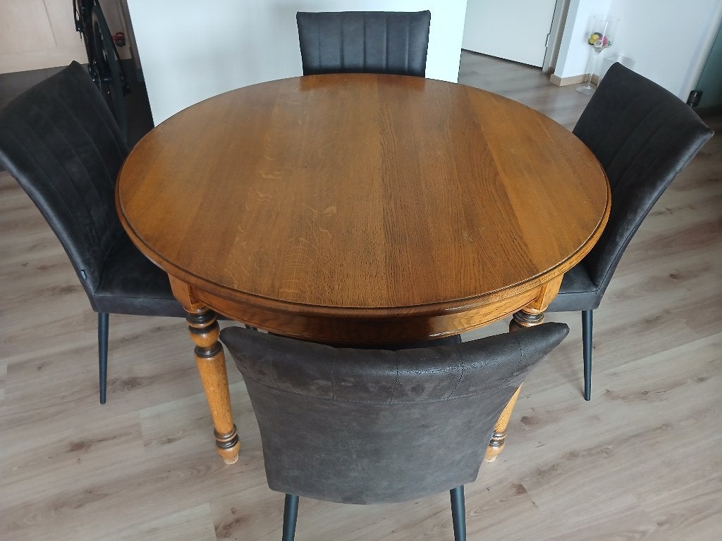 Eiken tafel te koop, Ophalen, Gebruikt, 50 tot 100 cm, Rustiek