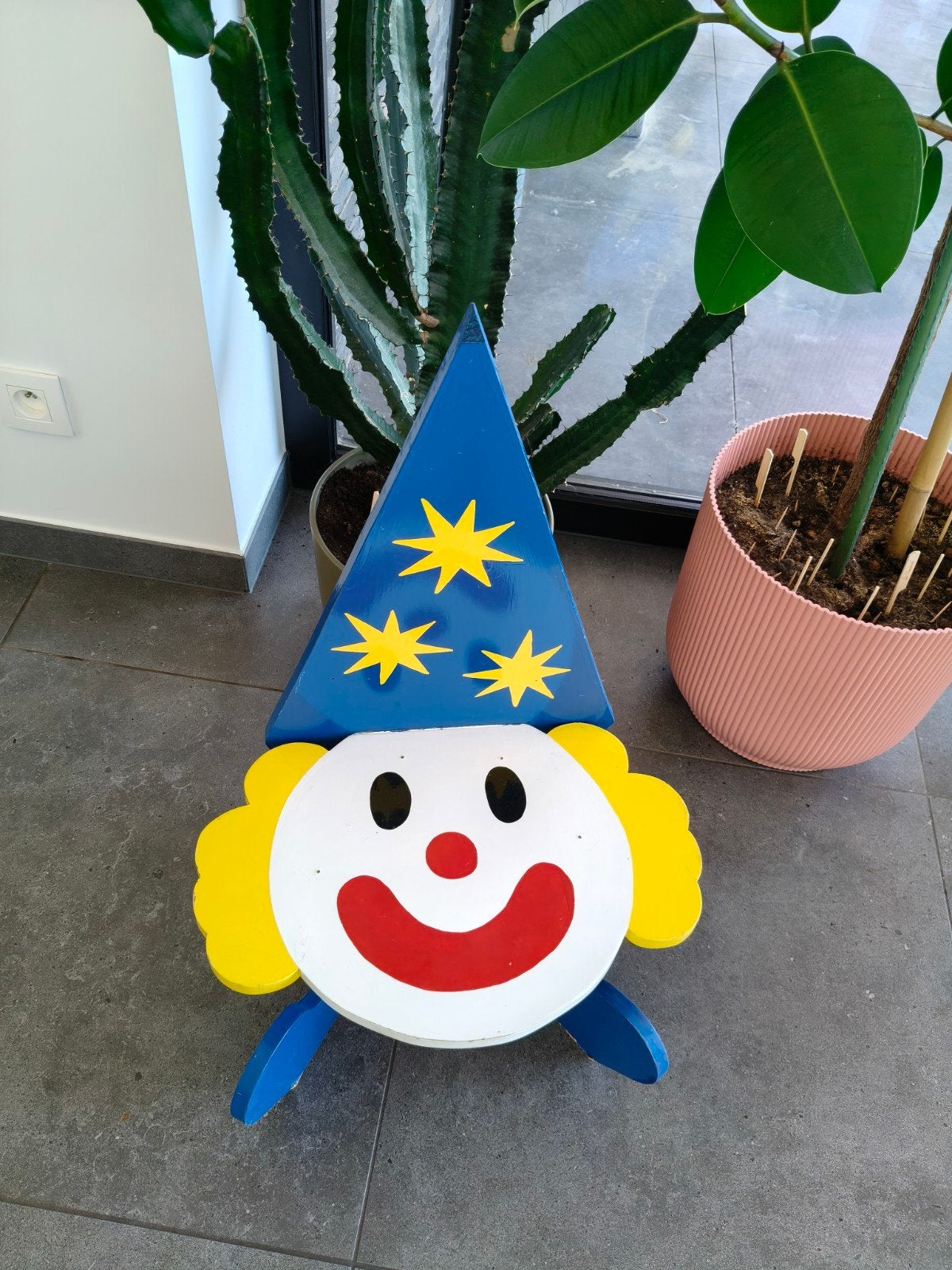 Houten stoeltje clown,mooie staat, Kinderen en Baby's, Ophalen of Verzenden
