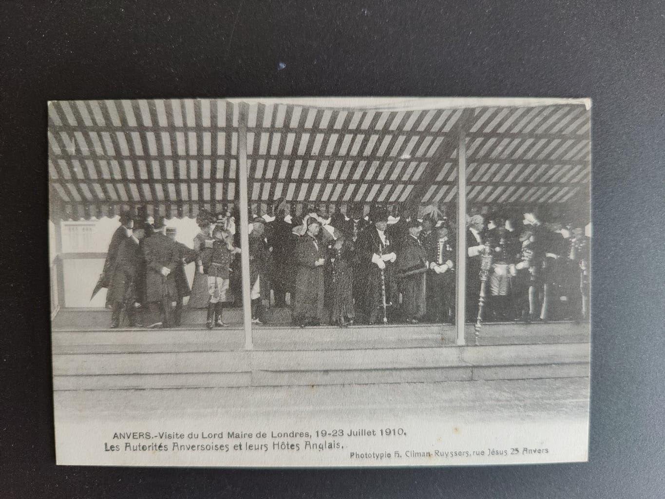 Anvers visite du Lord Maire de Londres 19-23 Juillet 1910, Envoi, Non affranchie, Anvers