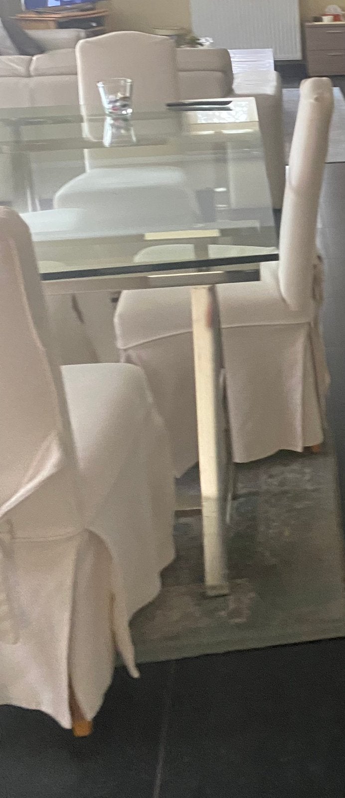 Glaze tafel Flamant, Ophalen, Zo goed als nieuw, Glas