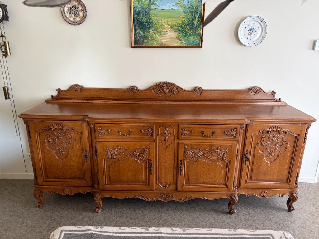 Massief Eiken Buffetkast / Dressoir, Antiquités & Art, Antiquités | Meubles | Armoires, Enlèvement