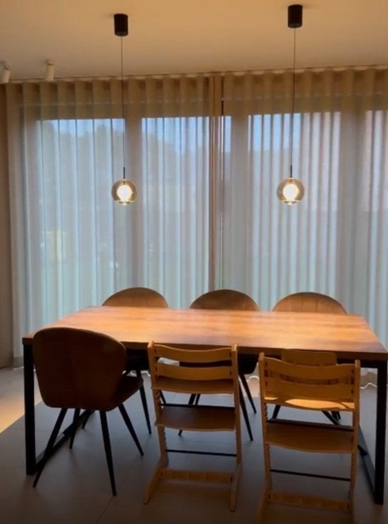 Eettafel, Ophalen, Gebruikt, 50 tot 100 cm, Industrieel, stoer, metaallook, hout, walnoot