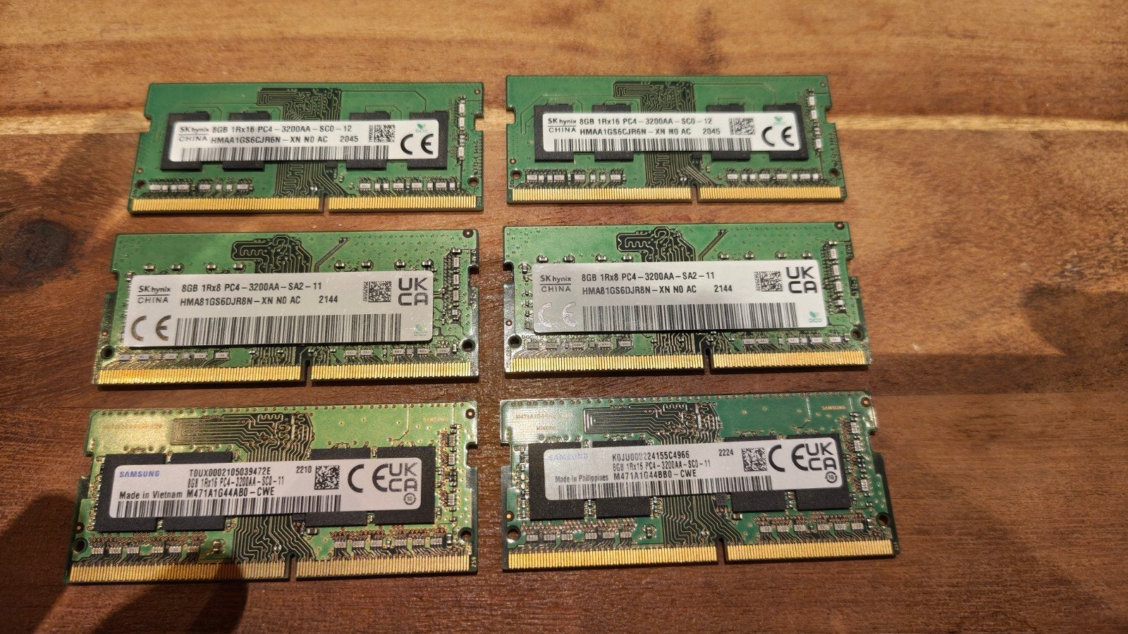 3 sets DDR4 16GB (2x8) 3200 SODIMM, Informatique & Logiciels, Enlèvement ou Envoi, DDR4, Comme neuf, Laptop