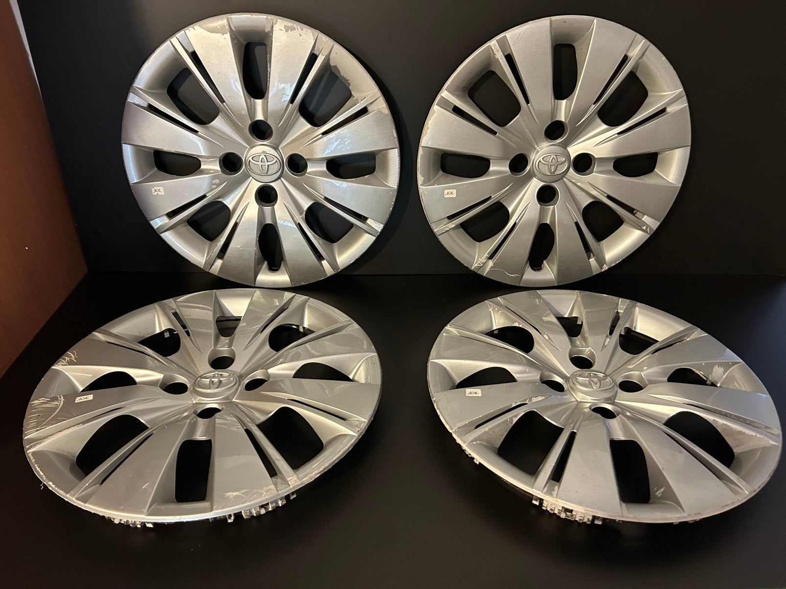 4 wieldoppen Toyota yaris aygo corolla verso 15", Ophalen of Verzenden, Gebruikt