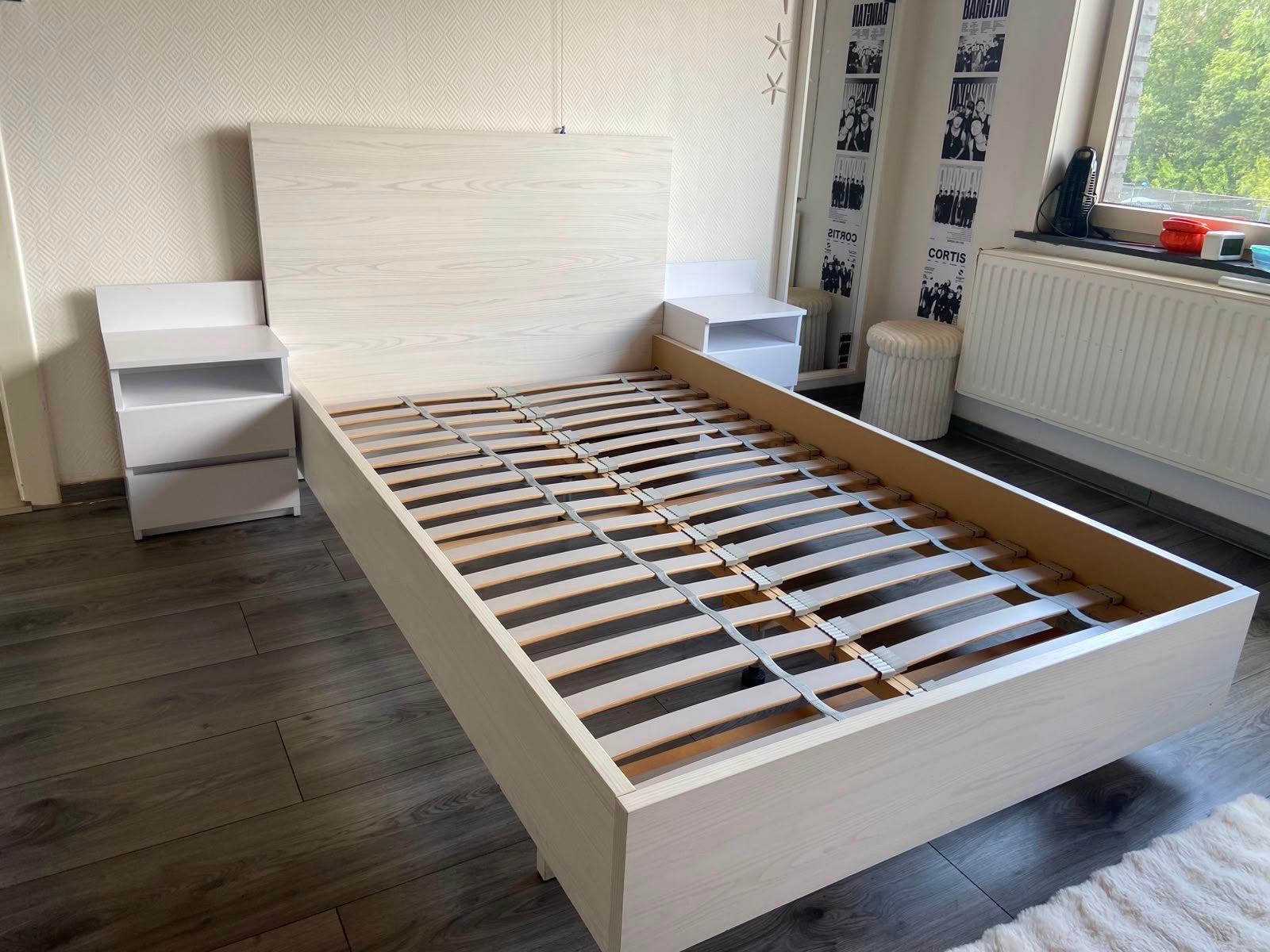Bed, Ophalen, Zo goed als nieuw, Twijfelaar, 200 cm
