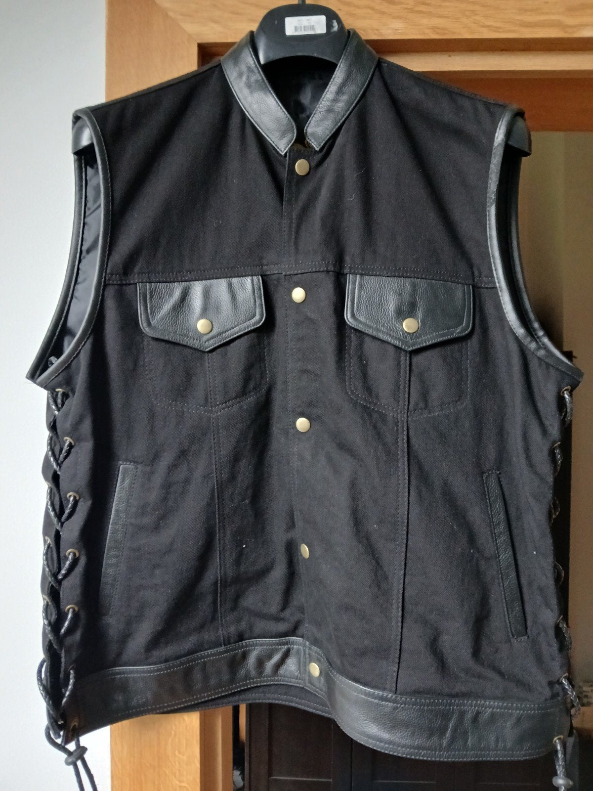 Gilet sans manches biker Sons Of Anarchy, Kleding | Heren, Ophalen of Verzenden, Leatherick, Zwart, Maat 56/58 (XL)
