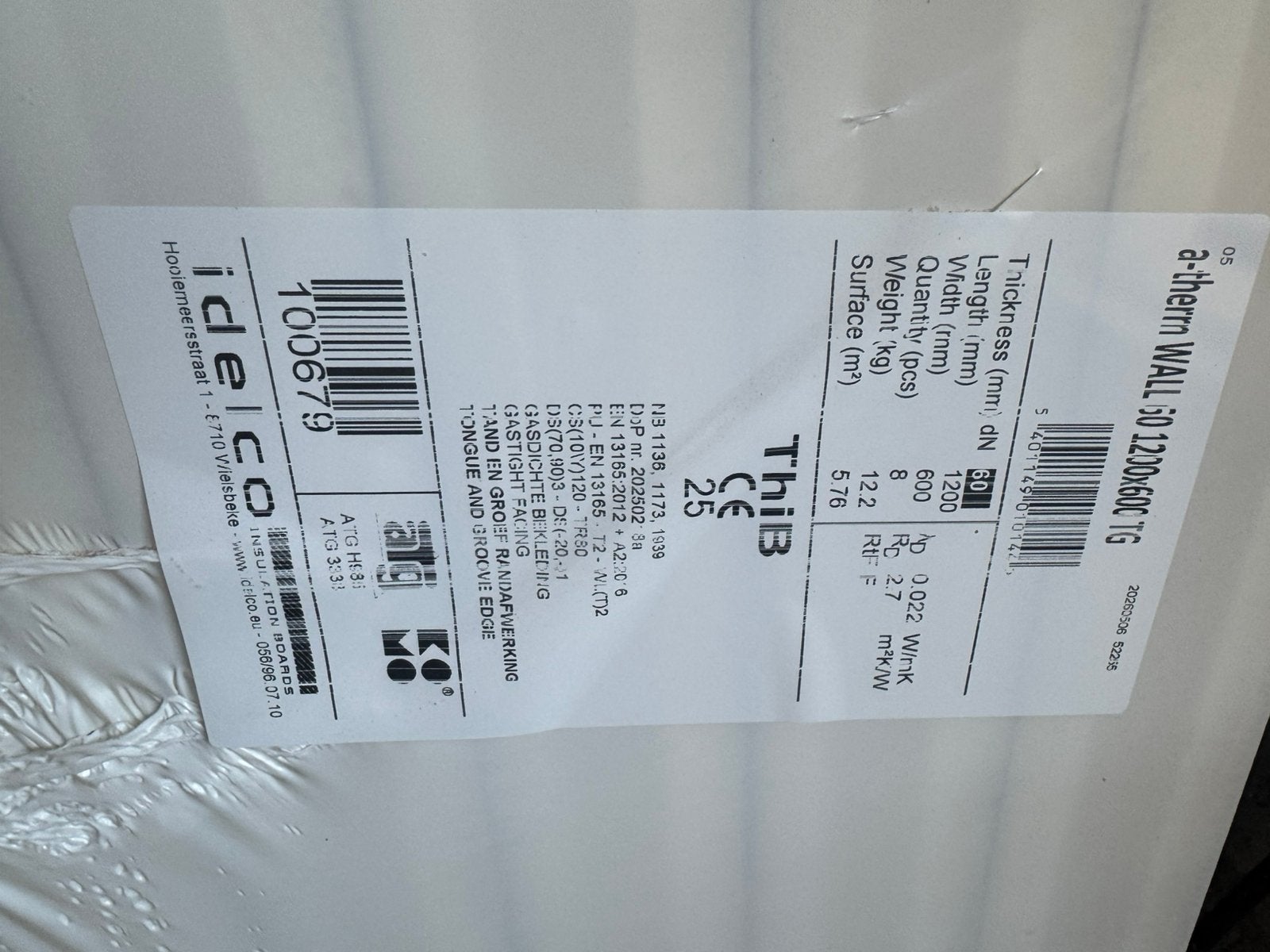 40 nieuwe panelen te koop, Doe-het-zelf en Bouw, Isolatie en Afdichting, Ophalen, Overige materialen, Nieuw, Muurisolatie