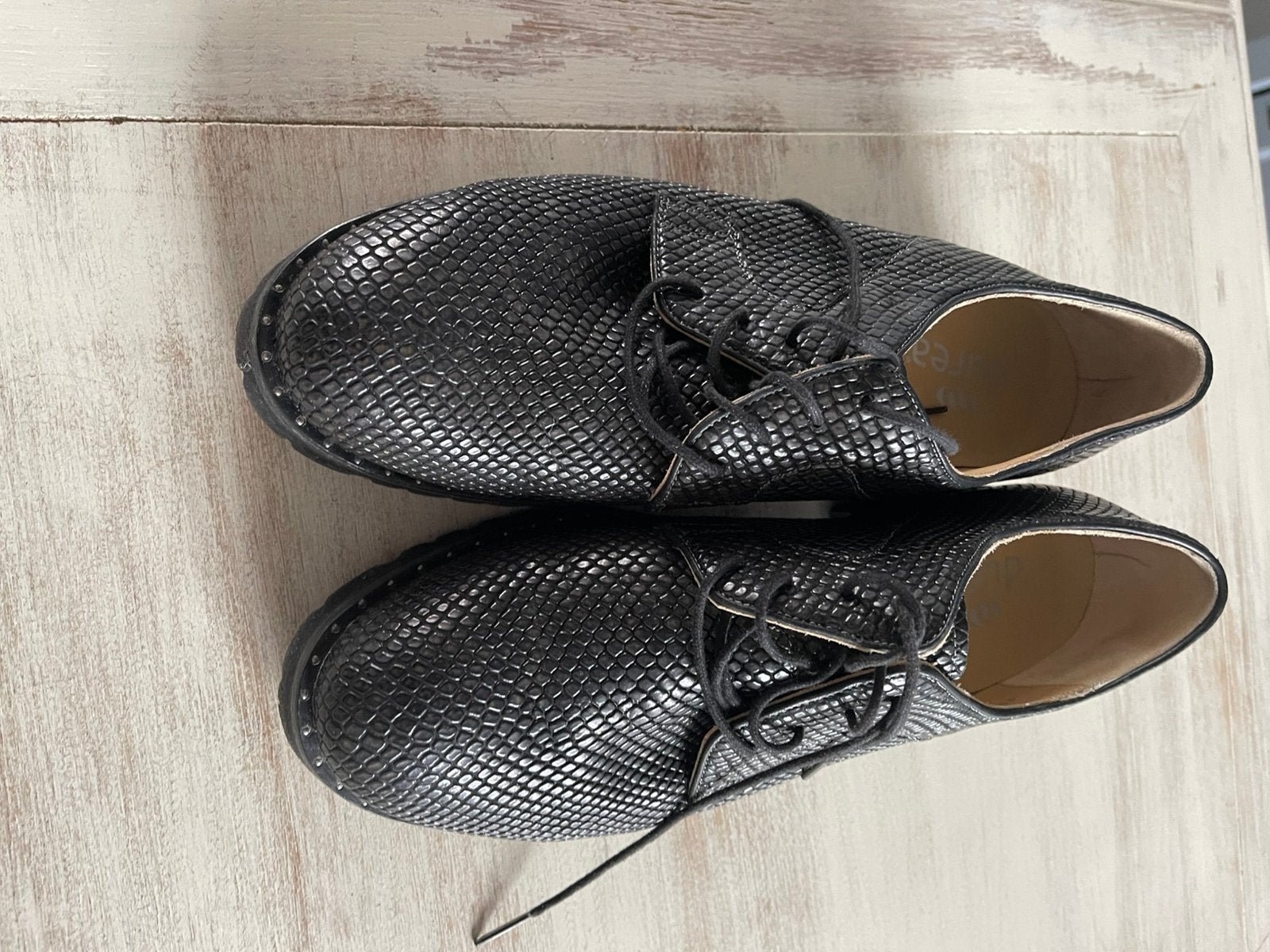 Lederen schoenen maat 7 (40), Enlèvement ou Envoi, Comme neuf