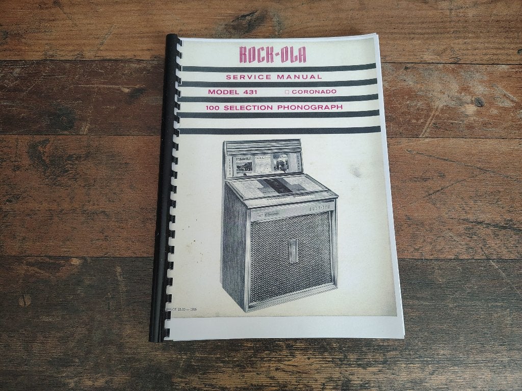 Service Manual: Rock-Ola 431/ Coronado (1966) jukebox Nieuw, Envoi