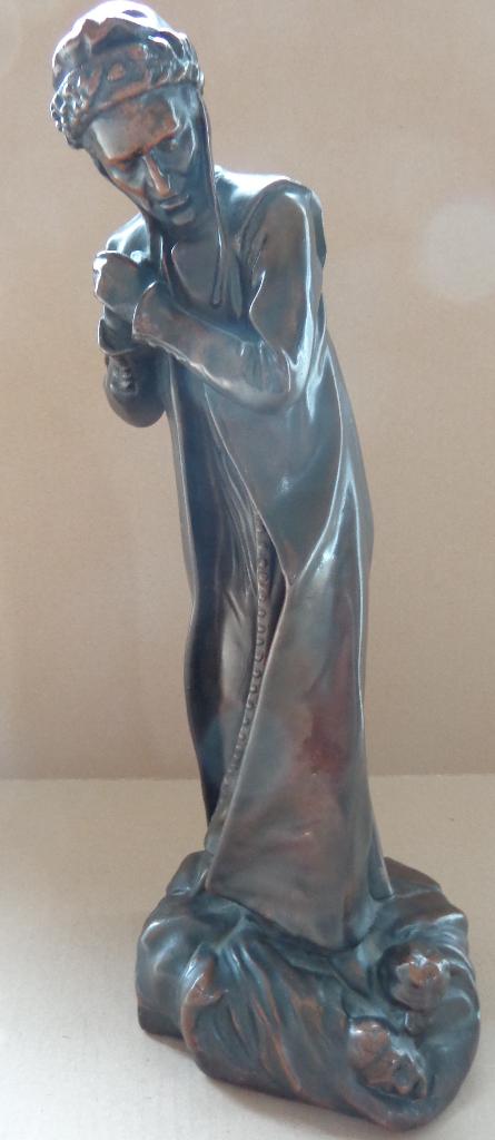 ITALIAANSE SCHOOL / DANTE ALIGHIERI / SCULPTUUR GIPS H=40cm, Statue, Gips, Homme, Enlèvement