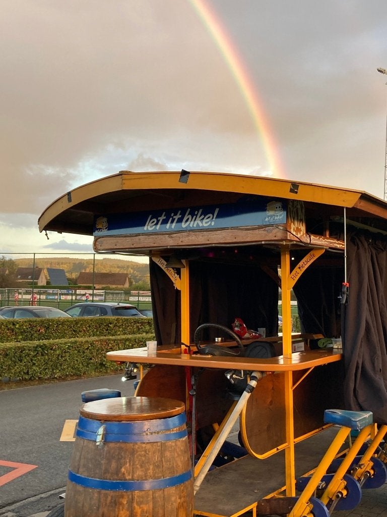 Bierfiets te huur Ardennen, Enlèvement