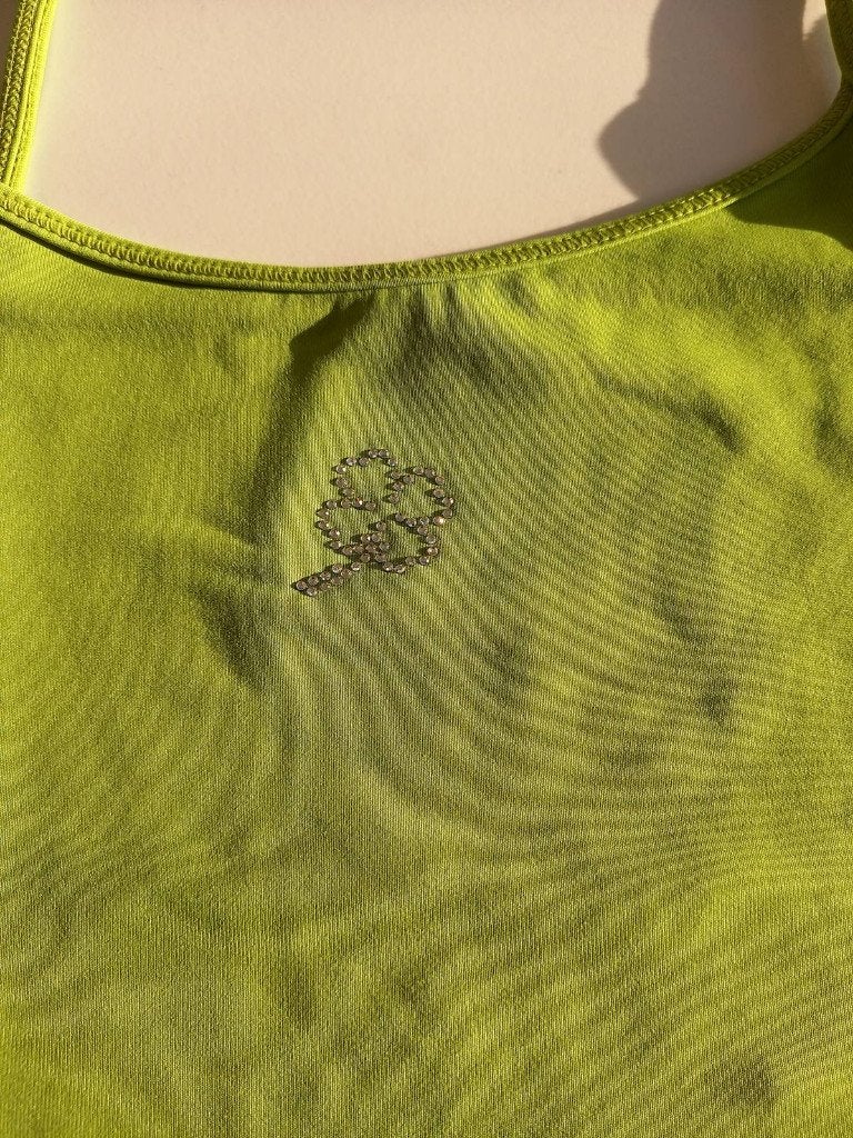 Groen topje met hartje, Kleding | Dames, Lola-liza, Zo goed als nieuw, Zonder mouw, Groen