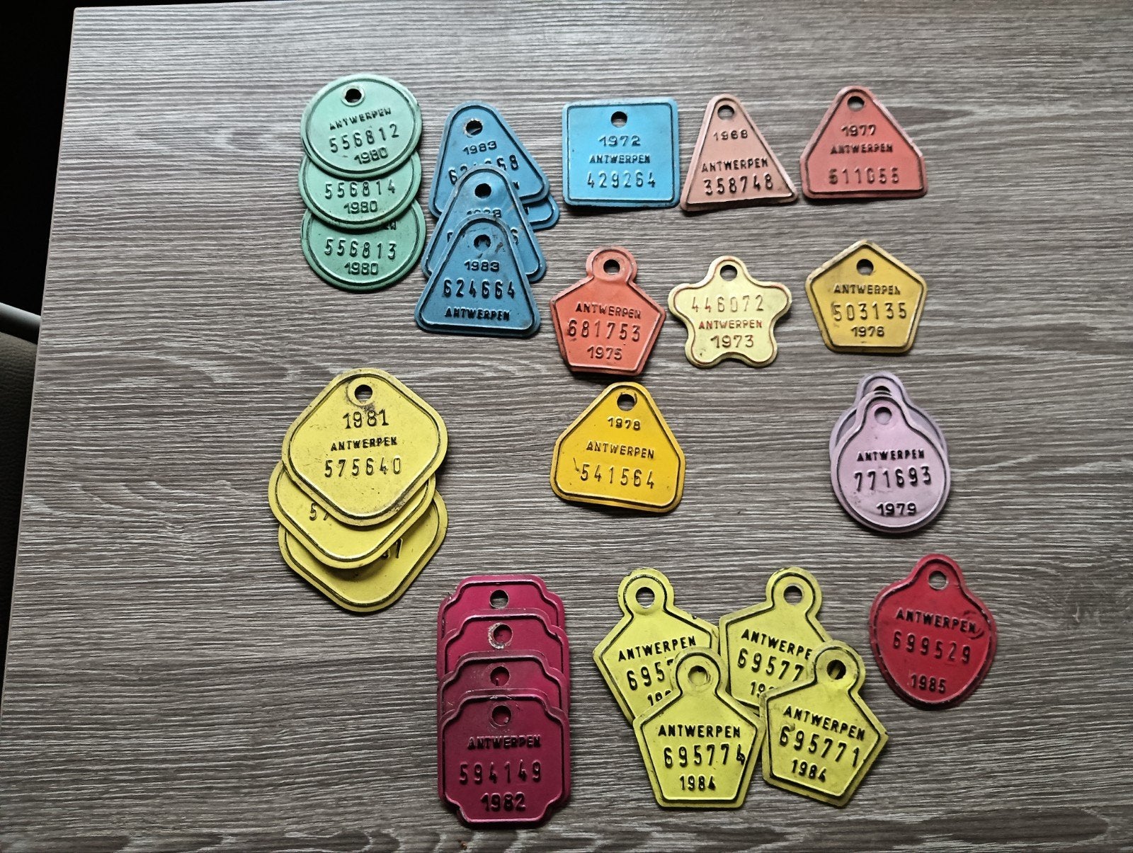 collectie fietsplaatjes, Ophalen