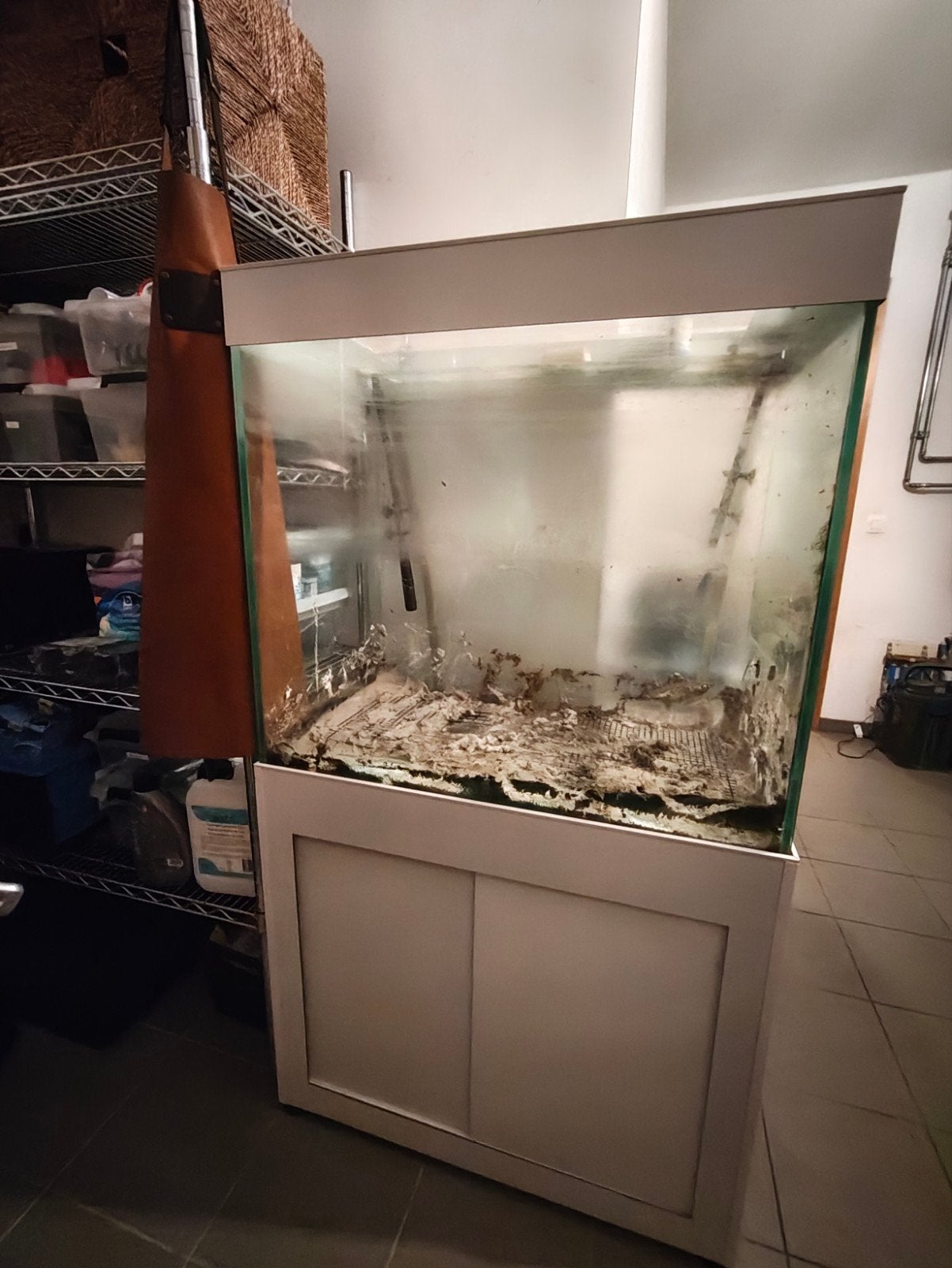 hoog aquarium, op maat gemaakt., Ophalen, Gebruikt