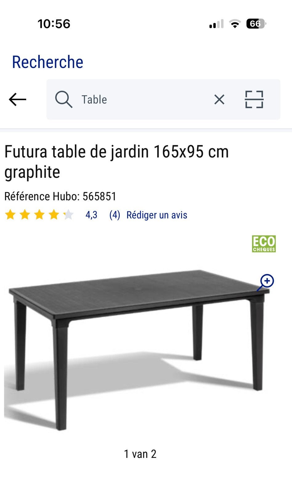 Tuintafel, Ophalen, Zo goed als nieuw, Rechthoekig, Kunststof