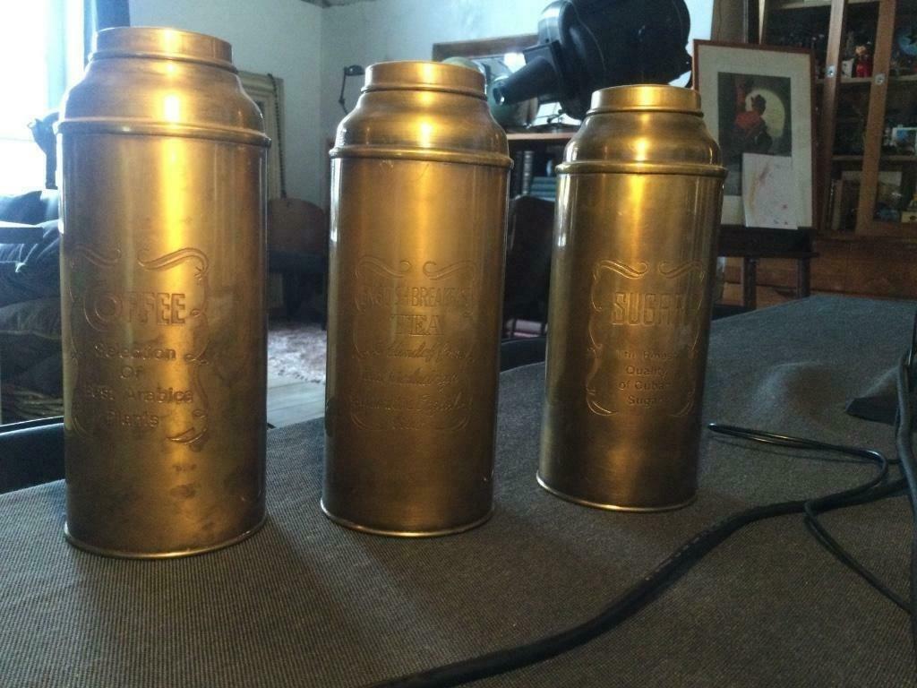 3 bus cuivrés pour le café, le thé et l'eau., Enlèvement ou Envoi