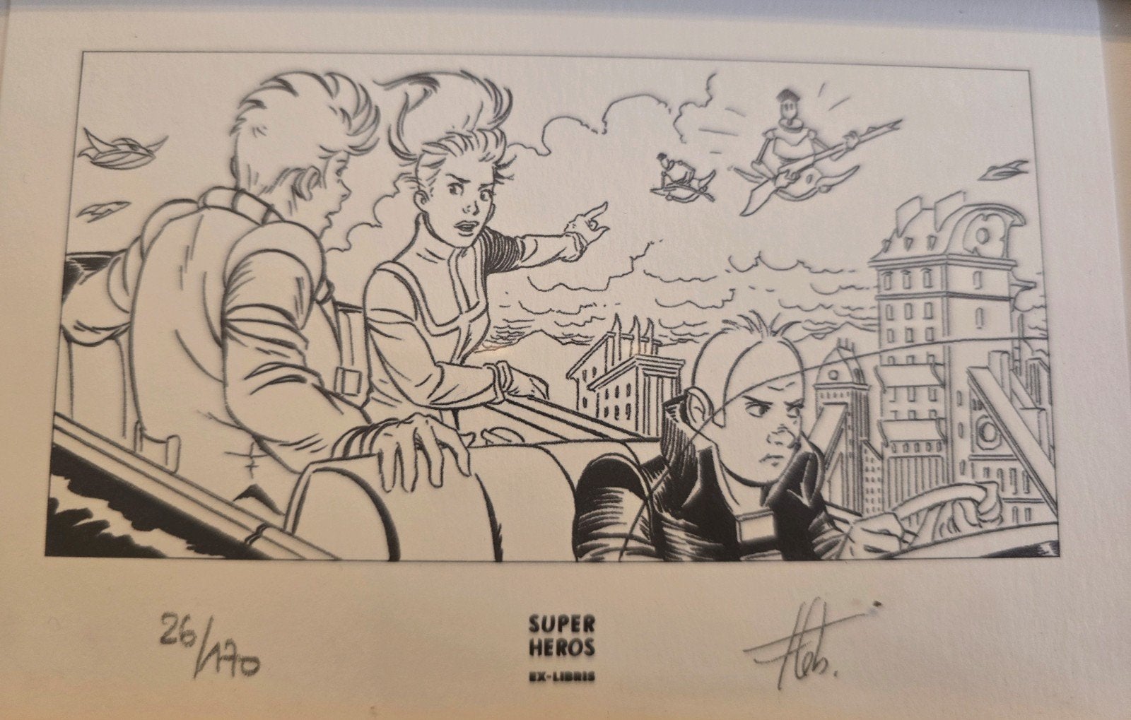 Spirou signé et numéroté 170 ex-libris Lebeault Fondation Z, Collections, Enlèvement ou Envoi