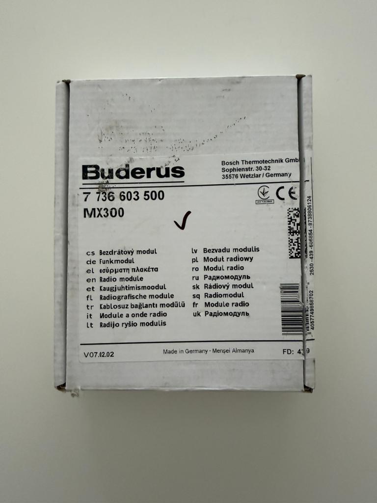 Buderus MX300 Radiomodule – Nieuw in doos, Ophalen of Verzenden, Zo goed als nieuw