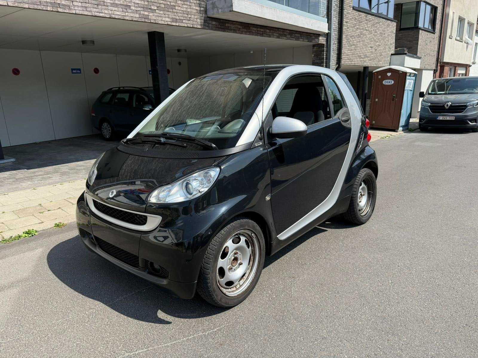 Smart voor twee coupés 1.0 turbo 2007 89k stuurbekrachtiging, Auto's, Automaat, Achterwielaandrijving, Panoramadak, Zwart