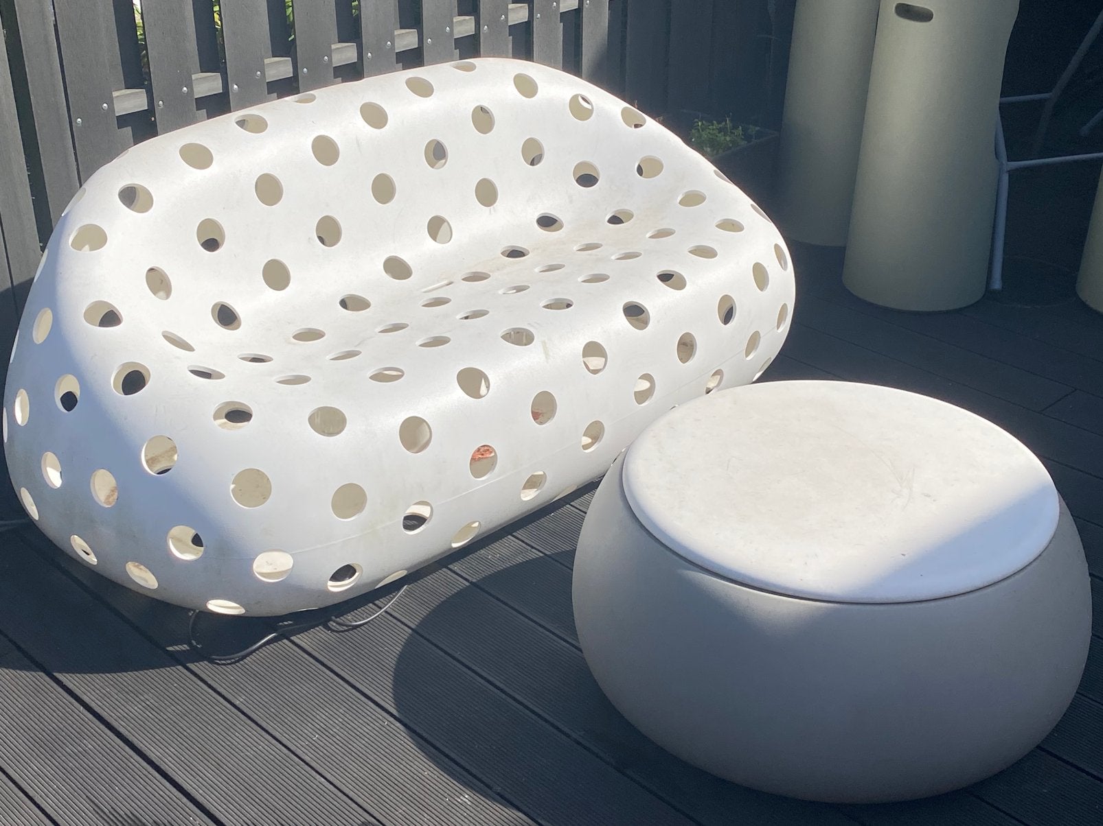 Mobilier jardin de marque plust italie divan lumineux, Jardin & Terrasse, Enlèvement, Utilisé, Autres matériaux, Table d'appoint