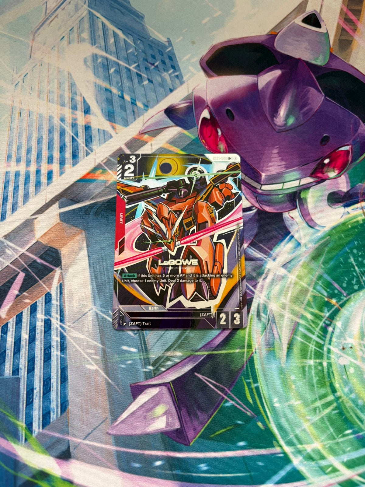 LaGOWE R+ GD01-063 Gundam Card Game Newtype Rising Foil Eng, Hobby en Vrije tijd, Ophalen of Verzenden, Foil