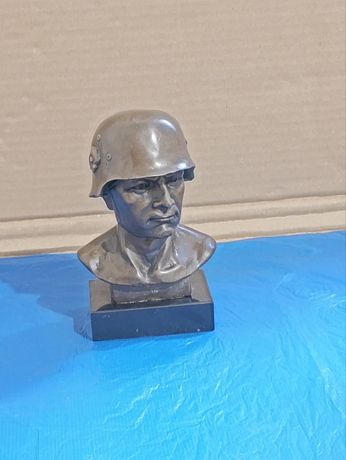 Buste sculptuur figuur gesigneerd Fisher bronzen Duitse offi, Sport en Fitness, Overige Sport en Fitness