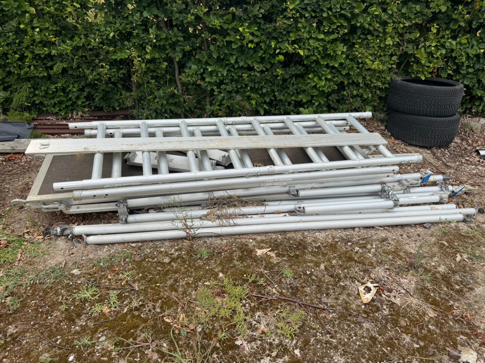 Stelling alluminium rolsteiger solide, Doe-het-zelf en Bouw, Steigers, Ophalen, Gebruikt