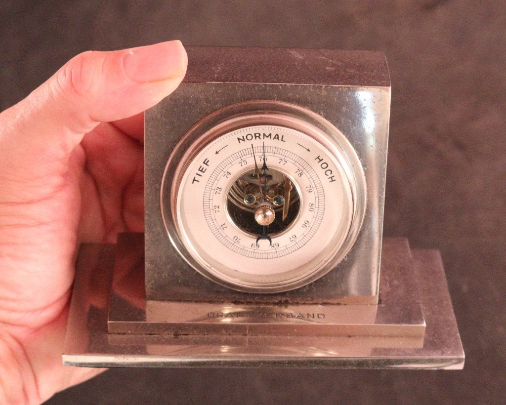 Zware vintage barometer, Antiek en Kunst, Ophalen of Verzenden