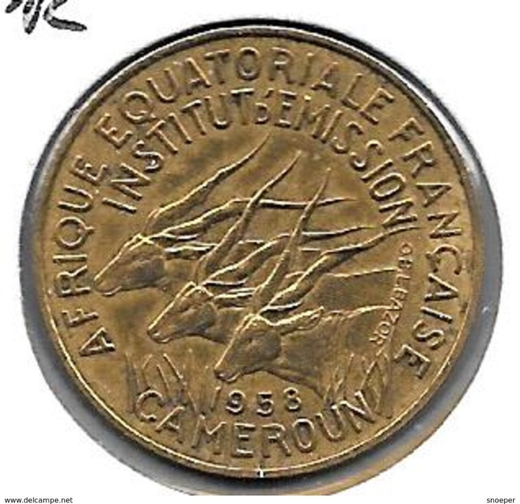 Cameroun cameroon10 francs 1958 km 11 xf+, Envoi, Autres pays, Monnaie en vrac