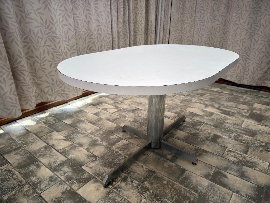 Witte tafel, Huis en Inrichting, Tafels | Eettafels, Ophalen, 100 tot 150 cm, 50 tot 100 cm, Vijf personen of meer