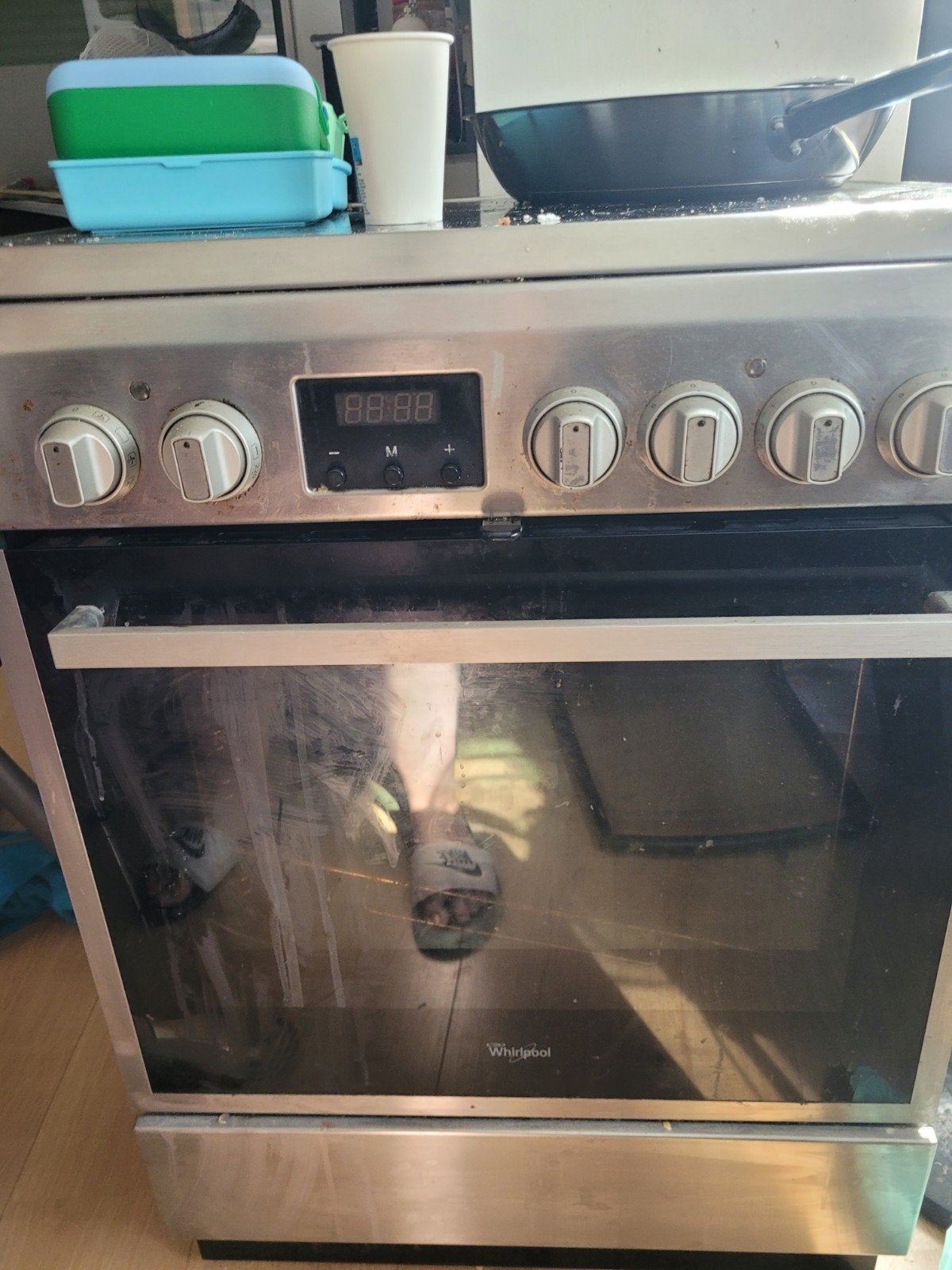Elektrisch vuur met oven, 4 zones de cuisson, Enlèvement, Utilisé, Gril