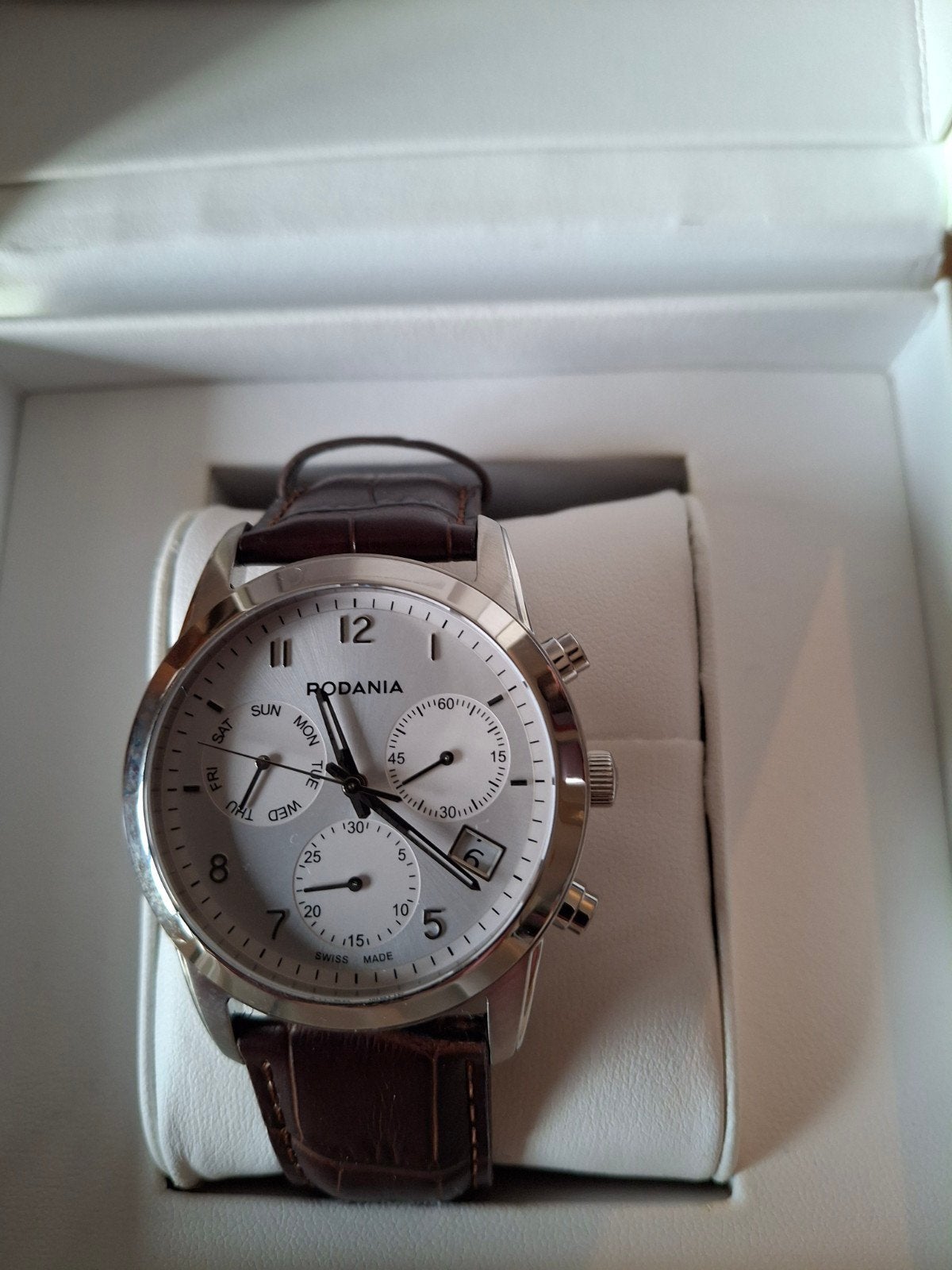Montre Rodania neuve., Autres marques, Enlèvement ou Envoi, Cuir, Neuf