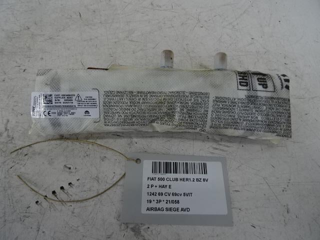 AIRBAG SIÈGE AVANT DROIT Fiat 500 (312) (01-2007/12-2012), Utilisé, Fiat
