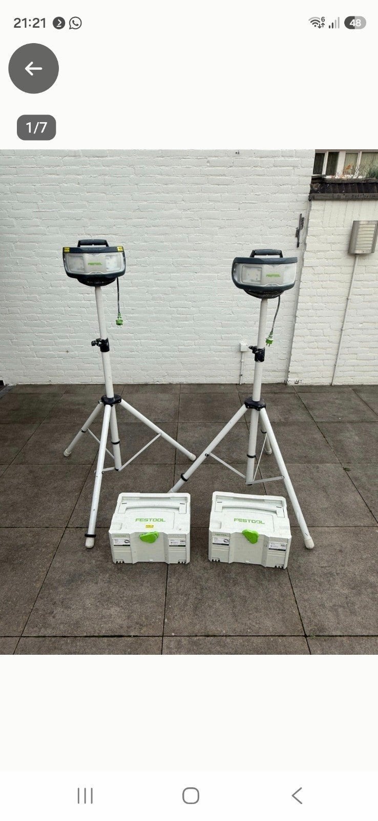 Festool SYSLITE DUO-H I-Basic-Set Hybride bouwlamp 10000 lm, Ophalen