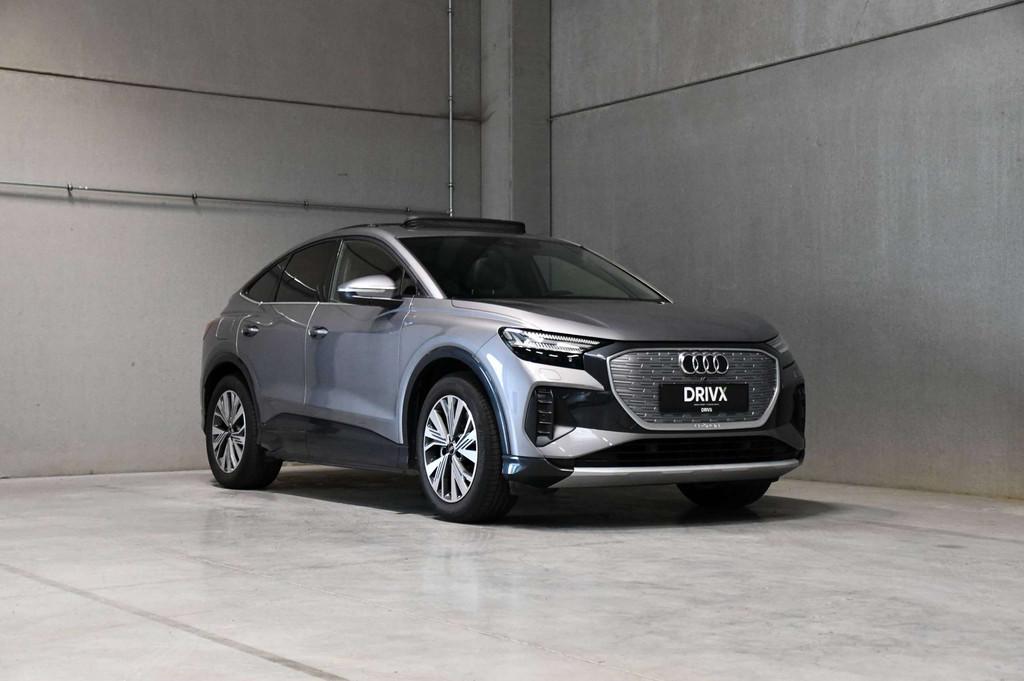Audi Q4 e-tron Q4 Sportback 40 e-Tron l Leder l Pano dak I A, Auto's, Automaat, Achterwielaandrijving, Gebruikt, Zwart